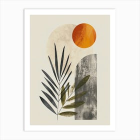 Plants and moon Art Print