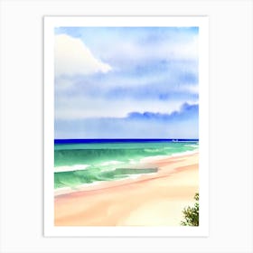Casuarina Beach 3, Australia Watercolour Art Print