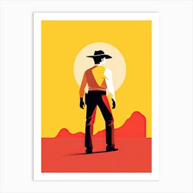 Western Cowboy Frontier Art Print