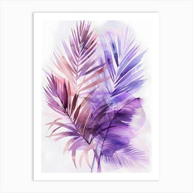 Watercolor Palm Leaves Art Print