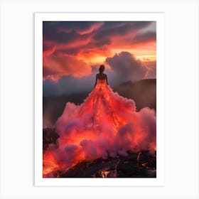 "Lava Gown: Volcanic Beauty" Art Print