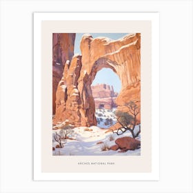 Dreamy Winter National Park Poster  Arches National Park United States 4 Art Print