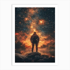 Space Man In Space Art Print