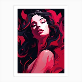 Woman With Red Hair Art Print