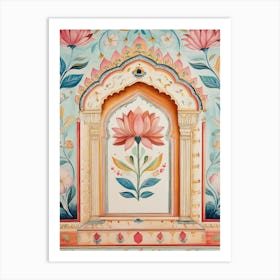 Indian Lotus Painting Art Print