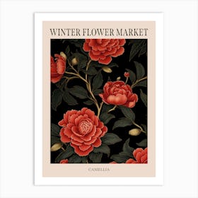 Camellia 3 Winter Flower Market Poster Poster