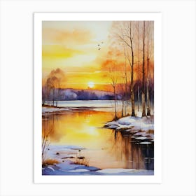 Winter Sunset 11 Art Print