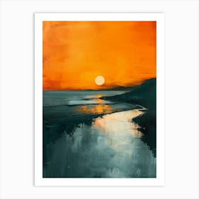 Sunset At The Beach 20 Art Print