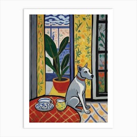 Dog In A Window Style Henri Matisse Art Print