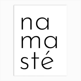 Namaste Typography Art Print