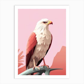 Minimalist Crested Caracara 3 Illustration Art Print