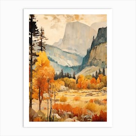 Autumn National Park Painting Yosemite National Park California Usa 8 Art Print