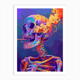 Psychedelic Skeleton 1 Art Print