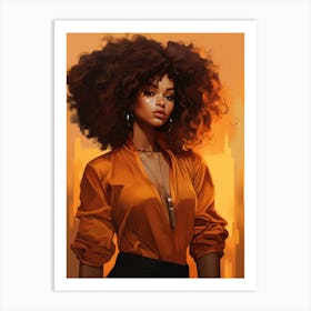 Afro Girl 18 Art Print