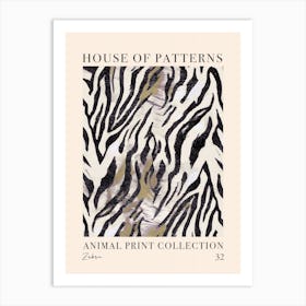 House Of Patterns Zebra Animal Print Pattern 3 Art Print