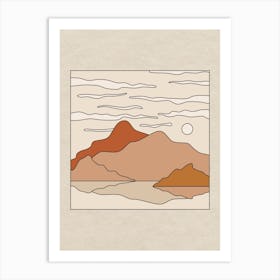 Abstract Mountain Reflection Art Print