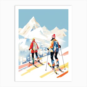 Chamonix Mont Blanc   France, Ski Resort Illustration 1 Art Print