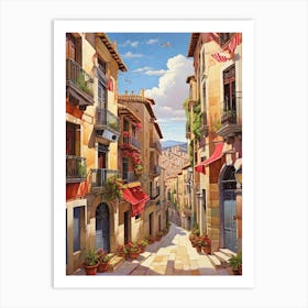 Street In Barcelona Art Print