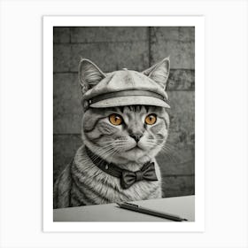 Cat In A Hat 6 Art Print