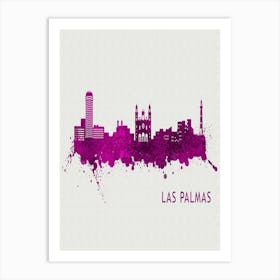 Las Palmas Spain City Purple Art Print