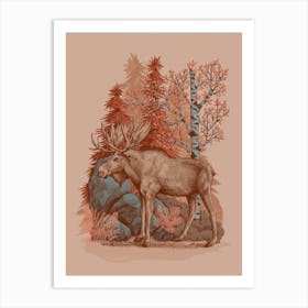 Wildlife In The Forest Art Print