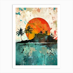 Sunset On The Island 1 Art Print