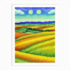 Sunflowers In The Field Art Print