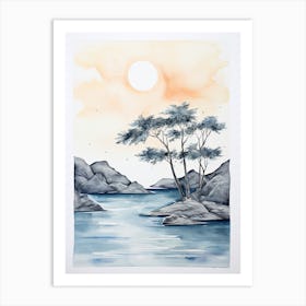 Watercolour Of The Baths   Virgin Gorda British Virgin Islands 2 Art Print