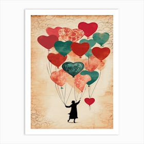 Valentine'S Day Balloons Art Print