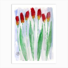 Red Tulips 1 Art Print