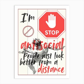 Antisocial Humor Art Print