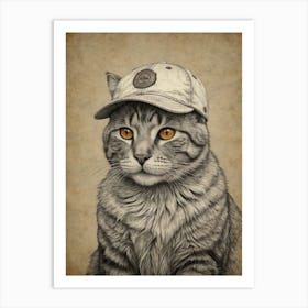 Cat In A Hat 4 Art Print