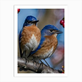 Eastern Bluebird-Reimagined 40 Art Print