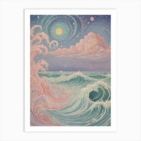 Pastel Ocean Art Print