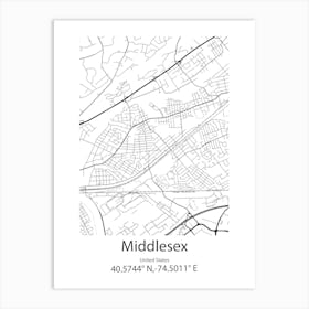 Middlesex Centre,Canada Minimalist Map Póster