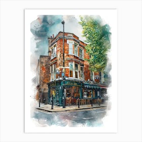Lambeth London Borough   Street Watercolour 3 Art Print