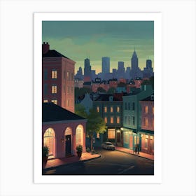 Night cityscape 2 Art Print