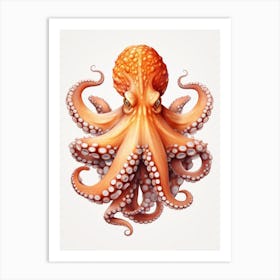 Common Octopus Illustration 5 Art Print