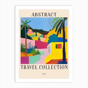 Abstract Travel Collection Poster Cuba 3 Art Print