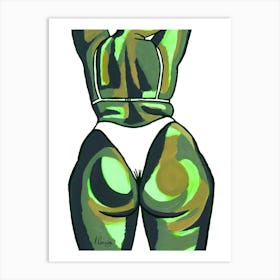 Green Booty Art Print