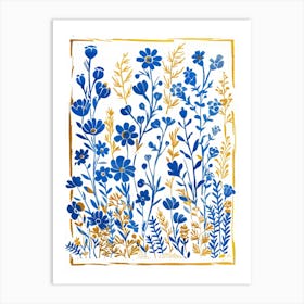 Blue Flowers 58 Art Print