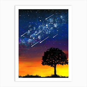 Galaxy Nightfall Art Print