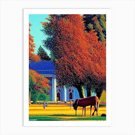 Elk Grove, City Us  Pointillism Art Print