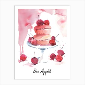 Bon Appetit Watercolor Art Print