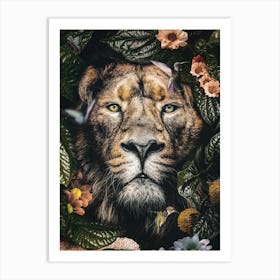 Lion In The Forest 2 Art Print