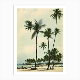White Beach Boracay Philippines Vintage Art Print