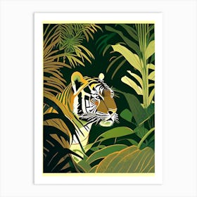 Tiger In The Jungle  1 Rousseau Inspired Art Print