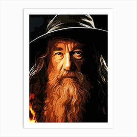 gandalf Lord Of The Rings movie 3 Art Print