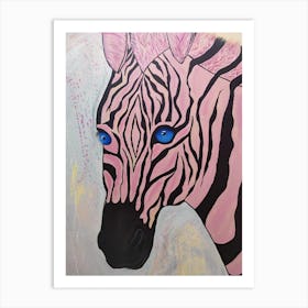 Pink Zebra Art Print