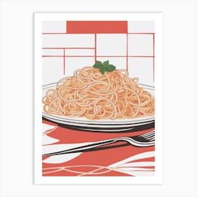 Spaghetti Plate Art Print